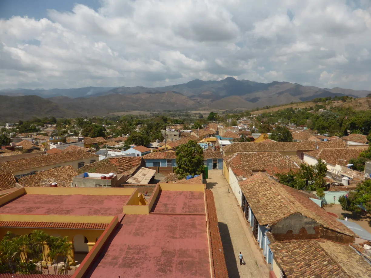 Topes de Collantes in the distance