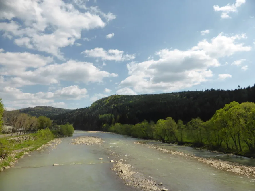 River passing through Skole