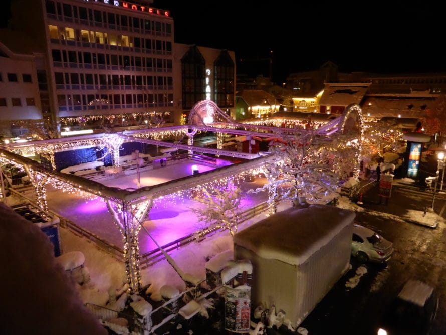 Ice rink from the after party balcony