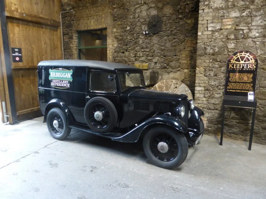 Old car at start of tour