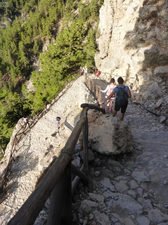 The start of the hike, a lot of walking downhill