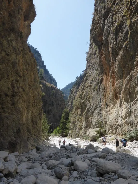The sides of the gorge get closer