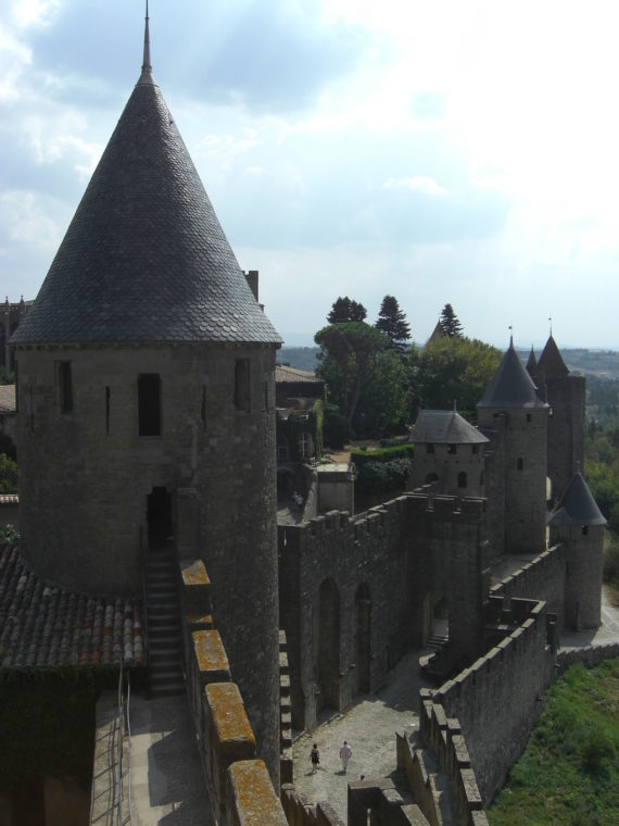 On top of the castle walls