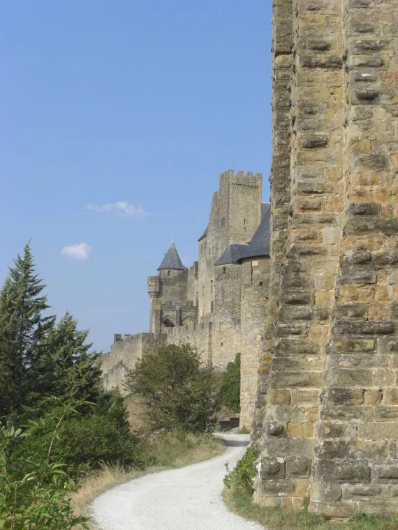 Walking around the exterior wall