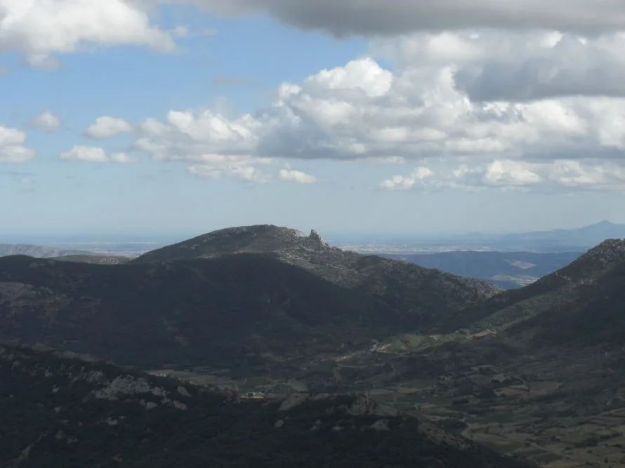 The ruins from a distance