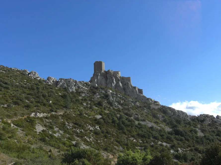 Approaching the castle remains