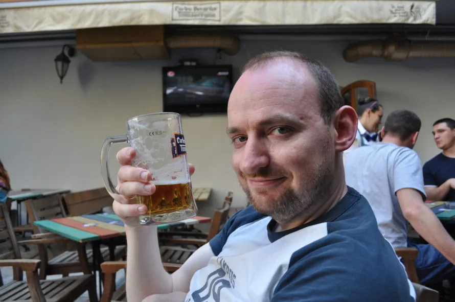 After a day of walking in the sun, I had to cool down. Not a bad way to spend one afternoon in Bucharest.